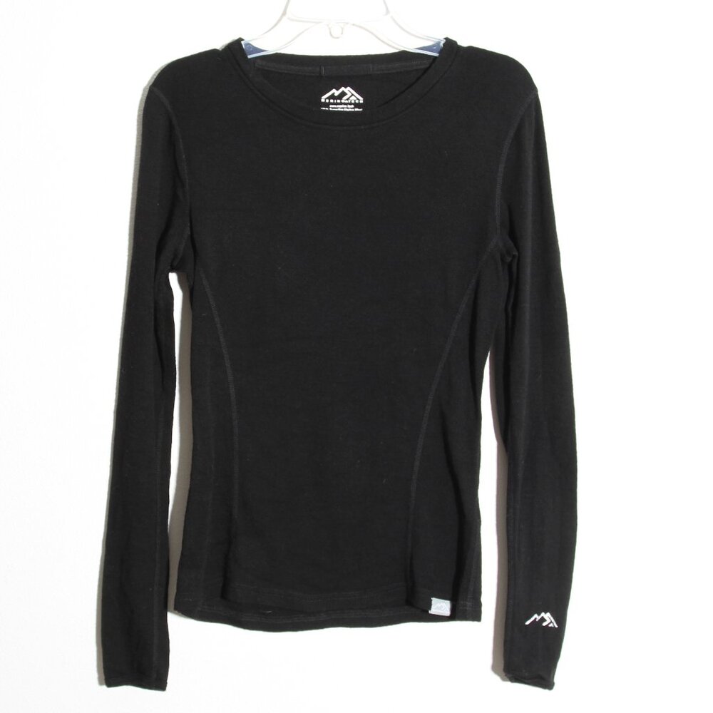 Merino Tech Women's 100% Superfine Merino Wool Long Sleeve 250 Top Black Size XS - Picture 2 of 13